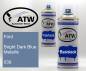Preview: Ford, Bright Dark Blue Metallic, 039: 400ml Sprühdose + 400ml Klarlack - Set, von ATW Autoteile West.